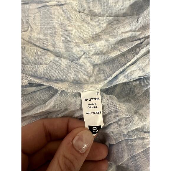 Maaji Blue Maxi Cover-up Kimono Wrap Dress Size S Anthropologie - Picture 11 of 11